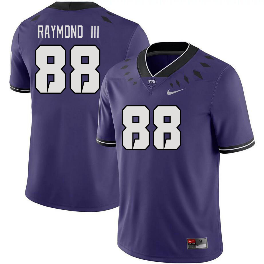 Men #88 Curtis Raymond III TCU Horned Frogs 2023 College Footbal Jerseys Stitched-Purple - Click Image to Close